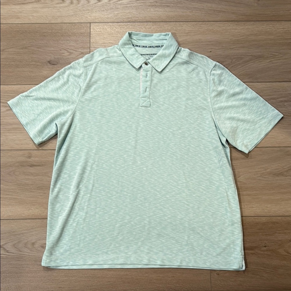 Johnston and Murphy mint green polo